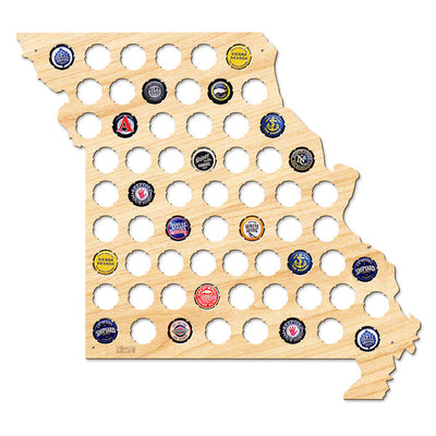 Missouri Beer Cap Map - Large